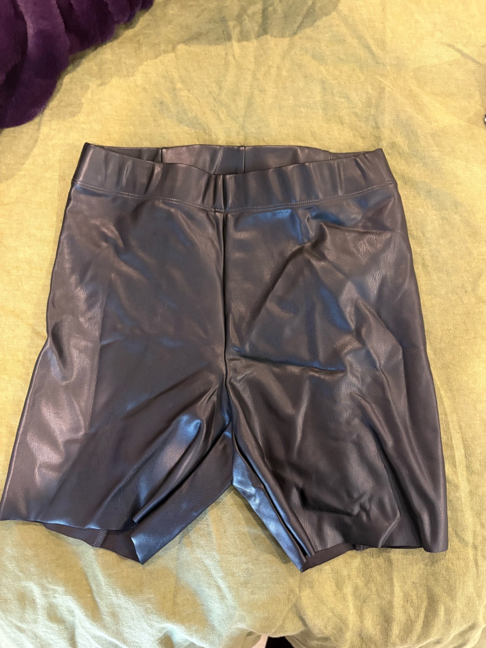 Skim’s Black Faux Leather Women’s Biker Shorts
